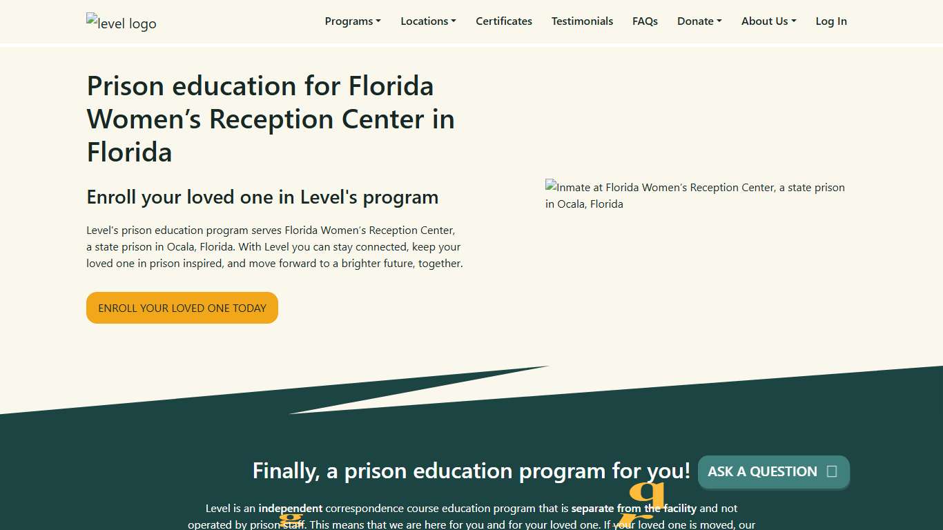 Prison Education For Florida Women's Reception Center - Level
